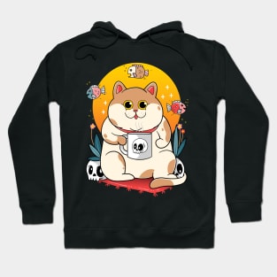 Morning Coffee Cat Hoodie